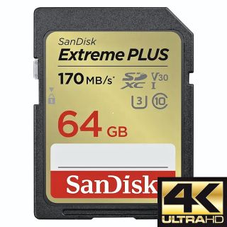SanDisk Extreme Plus SDXC 64 GB 170 MB/s Class10 V30 UHS-I U3