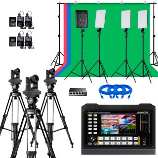 TV tdio Stream AVM1 ( 3x robotick kamera, ria, 4x mikrofn, 4x svetl, 3x pozadie )
