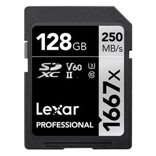 Lexar Pro 1667X SDXC U3 UHS-II (V60) R250/W120 128GB