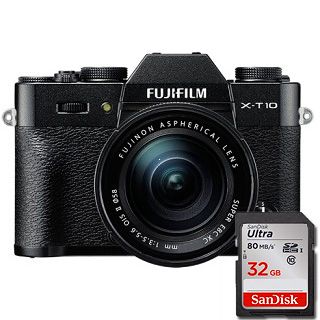 Fujifilm X-T10 + XF18-135mm black + Sandisk 32GB -CASHBACK 100€