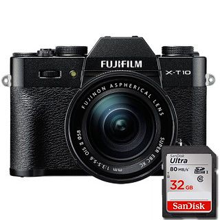 Fujifilm X-T10 + XF18-135mm black + Sandisk 32GB -CASHBACK 100