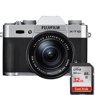 Fujifilm X-T10 + XF18-135mm silver + Sandisk 32GB -CASHBACK 100€
