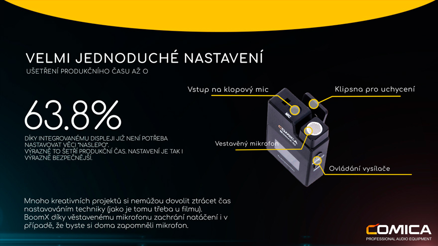 Comica Boom klopovy bezdrotovy mikrofon