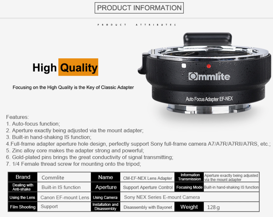 COMMLITE CM-EF-NEX B