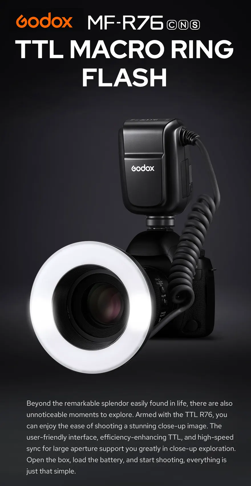 Godox MF-R76 TTL Makroblesk