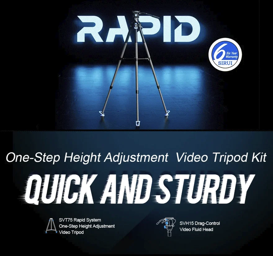 SIRUI Videostatv Rapid SVT-75 Pro + SVH15
