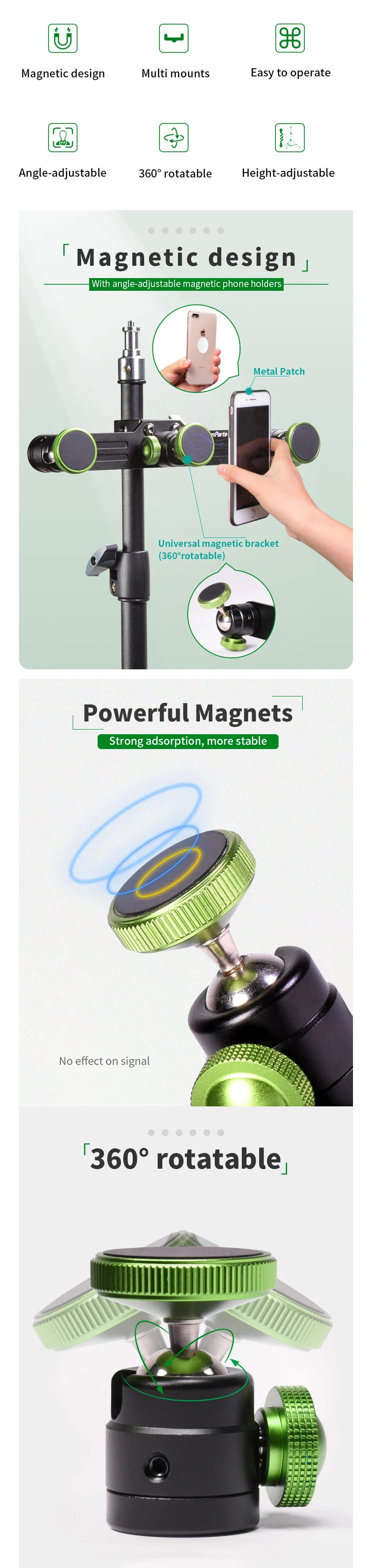 Ring Light Bi-Color 10" + tripod + mic. holder + magnetic holder