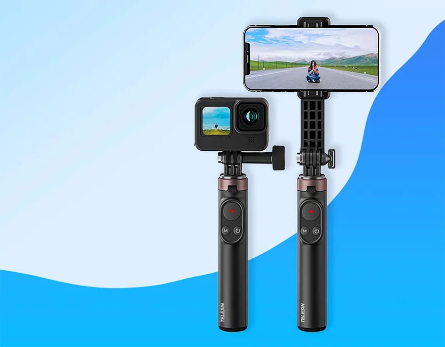 telesin selfie tripod pre mobily gopro dji osmo action insta sjcam