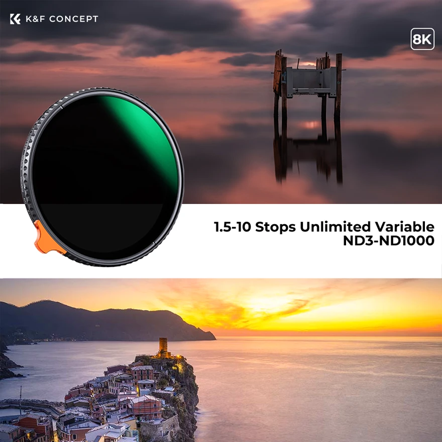 K&F Concept Variable Filter Nano-Xcel ND3-ND1000 HD