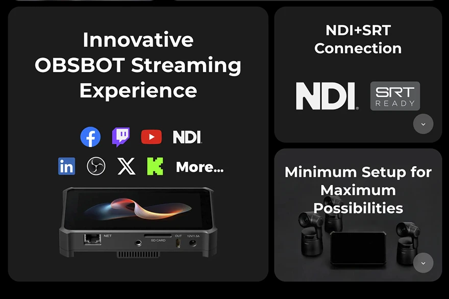 OBSBOT Talent Monitor / Rekordr / Switcher