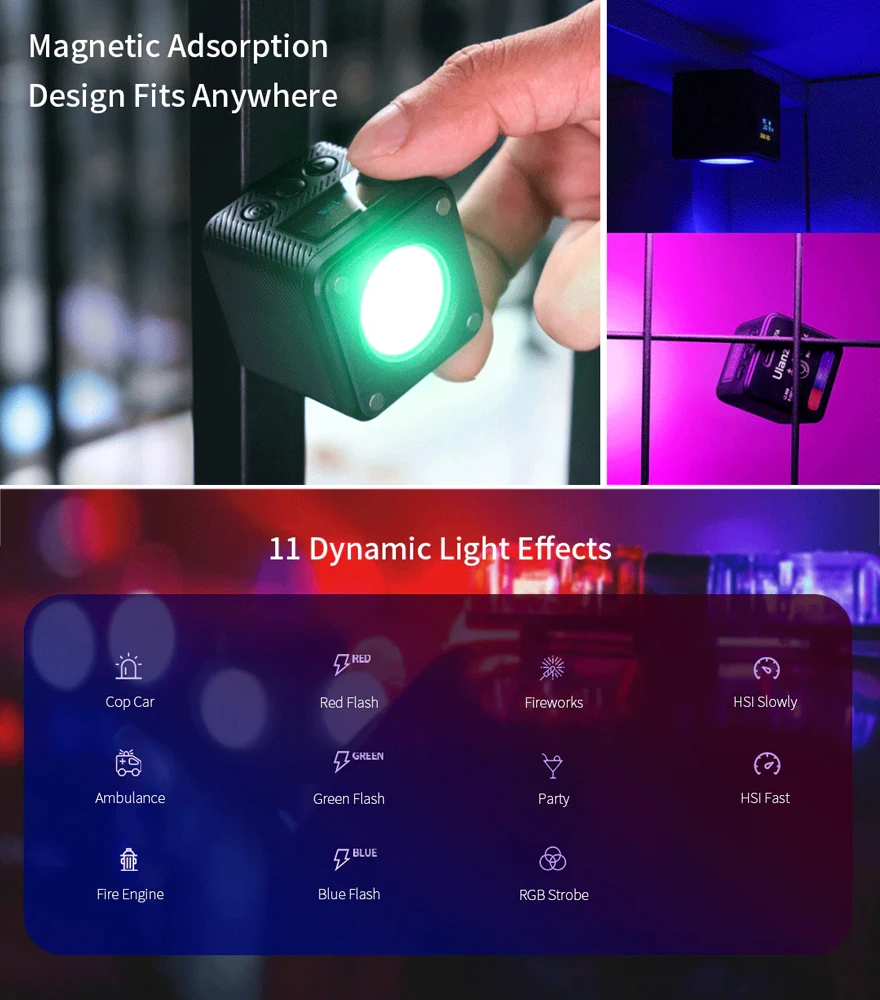 Ulanzi RGB LED svetlo Mini  L2