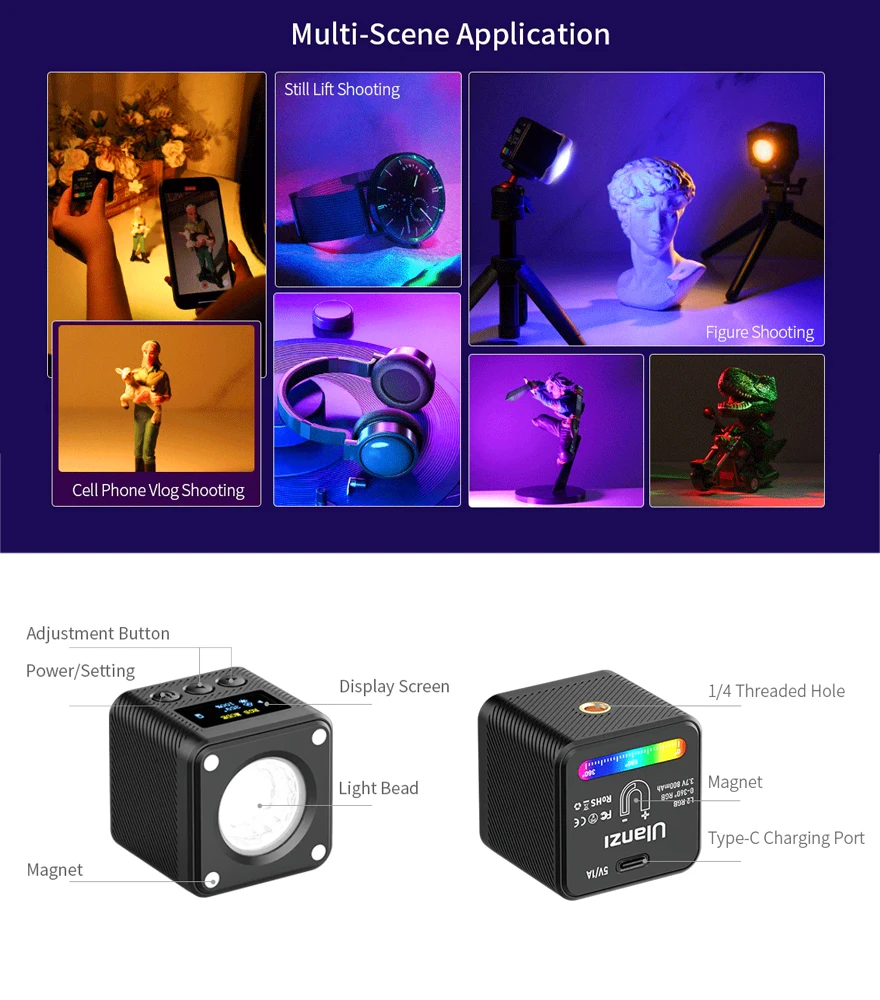 Ulanzi RGB LED svetlo Mini  L2