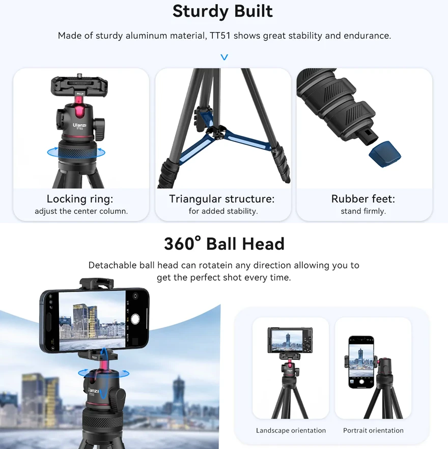 Ulanzi Vlog tripod + driak na smartfn