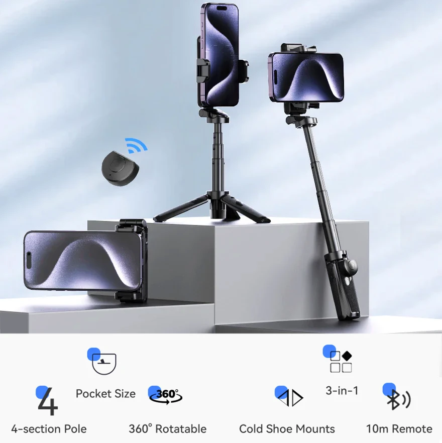 Ulanzi JJ02 Extendable Grip Phone Tripod with Remote M004