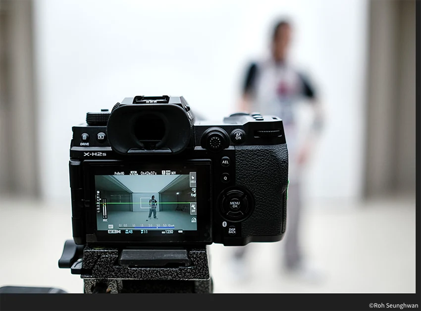 Fotoaparát Fuji X-H2S, funkcie expozície, vyváženie bielej, video záznam, štúdiové fotografie