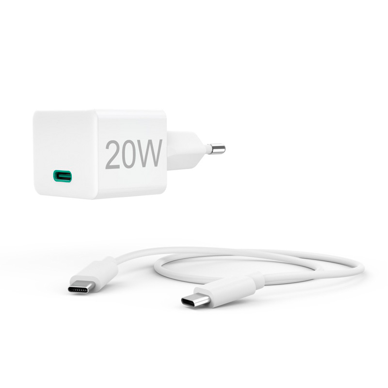 Nabíjačka USB-C PD/QC 20W + kábel 1m