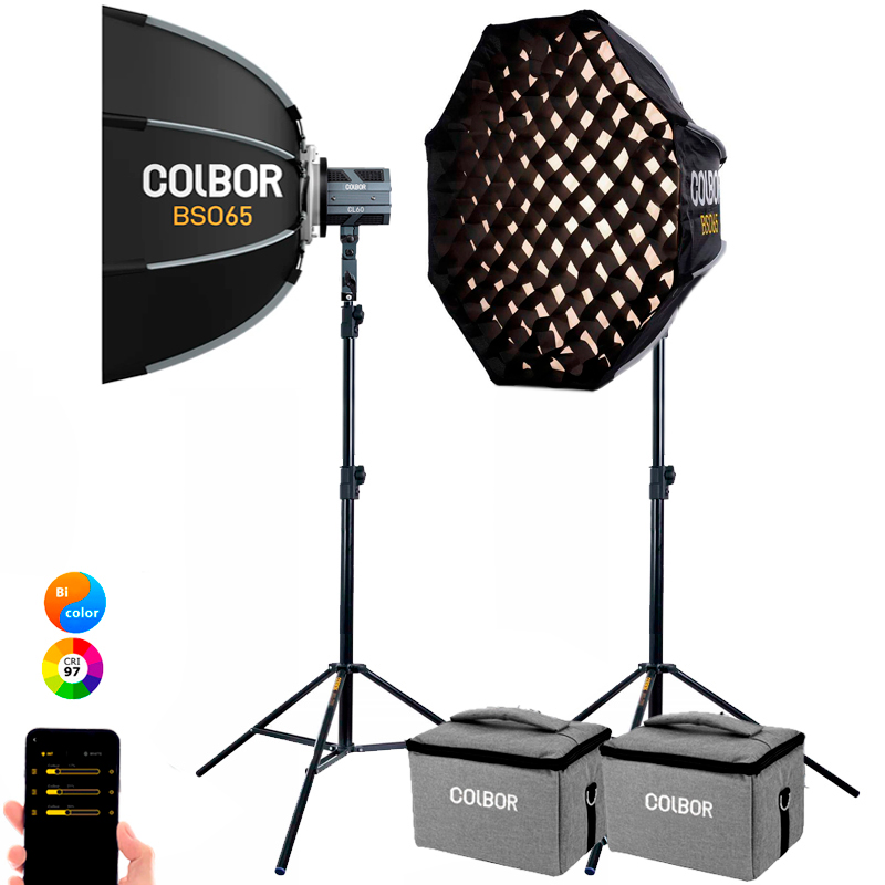 2x COLBOR CL60 Bi-Color LED kit