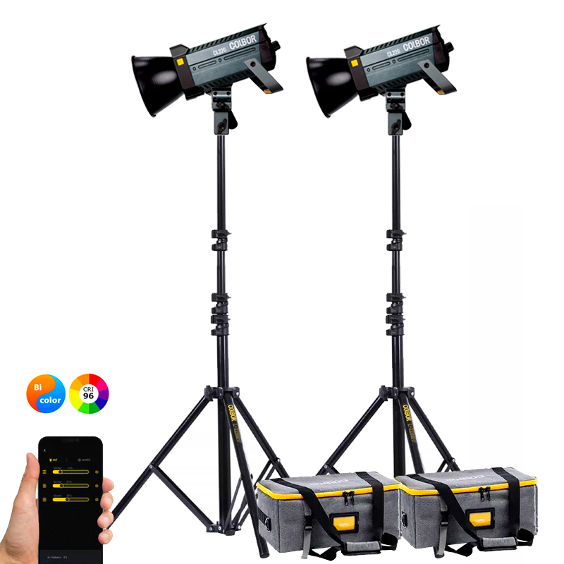 Colbor 2x CL220 Bi-Color LED KIT (svetlá, statívy, tašky)