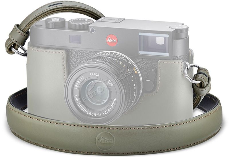 Leica Carrying Strap, leather, olive green