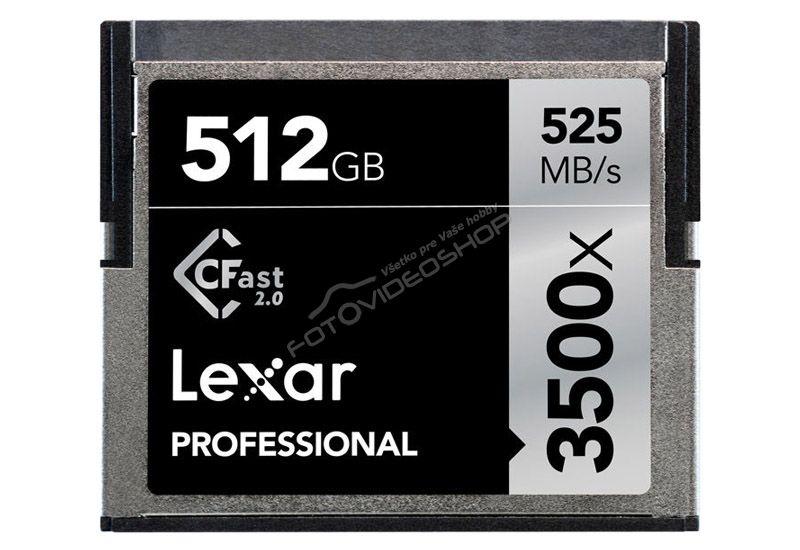 Lexar CFast 2.0 512GB Professional 3500x + rescue software