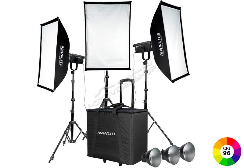 NANLITE  FS-150 LED 3 light kit CRI >96 Softbox (LED svetlá s filmovými efektami)