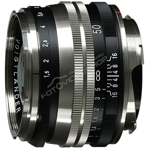 Voigtlander Nokton 50mm f/1.5 Aspherical II MC bi-color (black/nickel)
