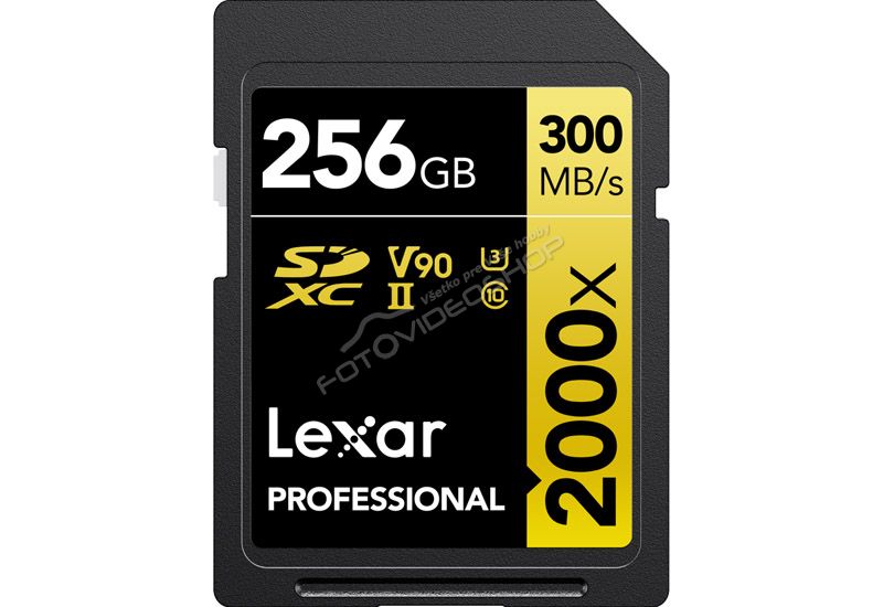 Lexar Pro 2000X SDXC U3 UHS-II (V90) R300/W260 256GB