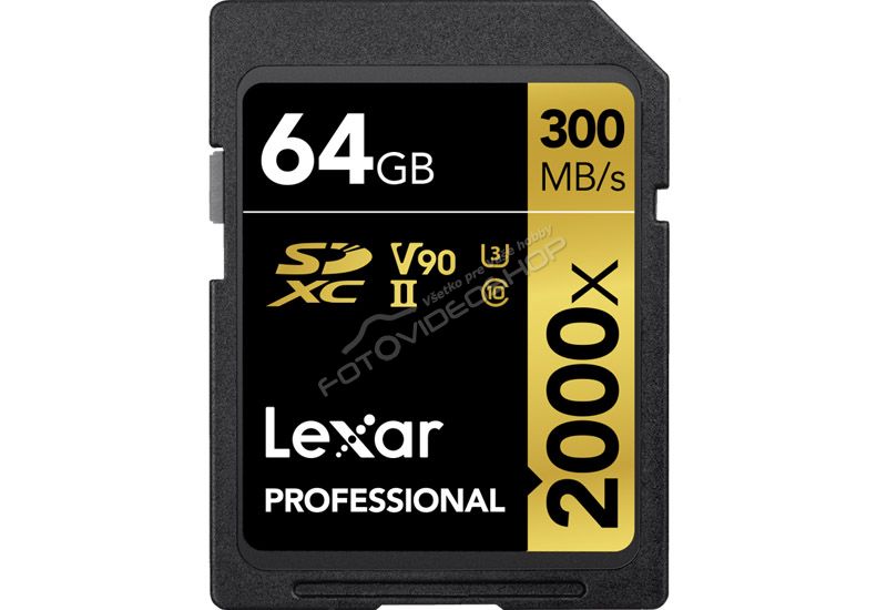 Lexar Pro 2000X SDXC U3 UHS-II (V90) R300/W260 64GB