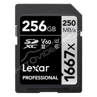 Lexar Pro 1667X SDXC U3 UHS-II (V60) R250/W120 256GB
