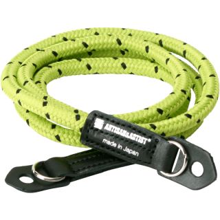 ARTISAN & ARTIST ACAM-706 Silk Camera Strap Pin-dot Cord (Long) Yellowgreen/Black