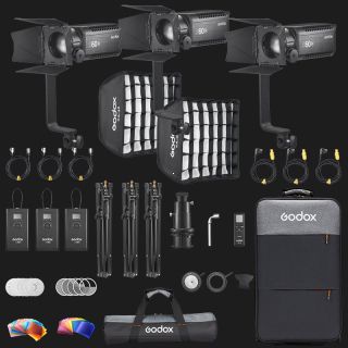 Godox S60Bi LED Focusing Bi-Color 3-Light Kit