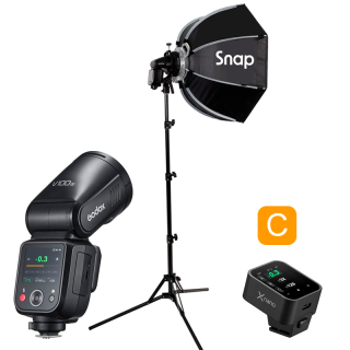 Godox V100 TTL reporter kit (blesk, softbox, stat�v, odpalova�)
