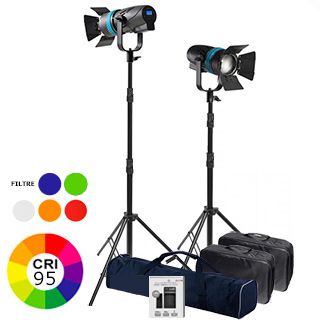 Fresnel LED light 500 + 500 tdiov svetl CRI >95
