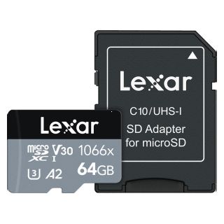 Lexar Pro Silver 1066x MicroSD UHS-I 64GB