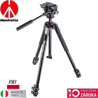 Manfrotto 190X aluminium 3-Section Tripod with XPR MK190X3-2W