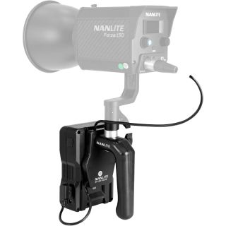 NANLITE V Mount Battery Grip with 4 Pin XLR Connector