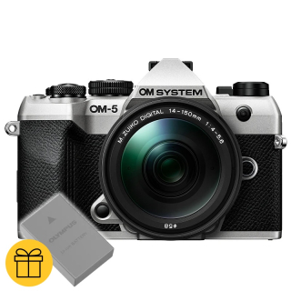 OM System OM-5 Mark II + M.ZD 14-150mm F4-5.6 II, Strieborn� kit
