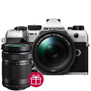 OM System OM-5 Mark II + M.ZD 14-150mm F4-5.6 II, Strieborn� kit
