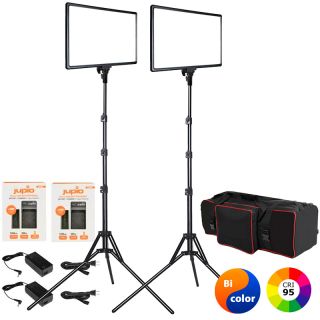 PowerLED Lights 400 + 400W Bi-Color (3200 - 5600K) CRI 95 sveteln set