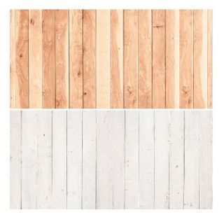 Pozadie Flatlay 2 in 1 drevo svetlé / biele 56 x 88cm (lamino 15)