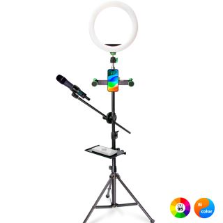 Ring Light Bi-Color 14" + tripod + mic. holder + magnetic holder