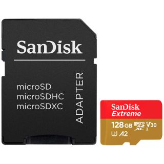 SanDisk Extreme PLUS microSDXC 128 GB + SD Adapter