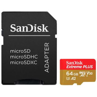 SanDisk Extreme PLUS microSDXC 64 GB + SD Adapter