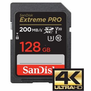 SanDisk Extreme Pro SDXC 128 GB 200 MB/s class 10 UHS-I U3 V30