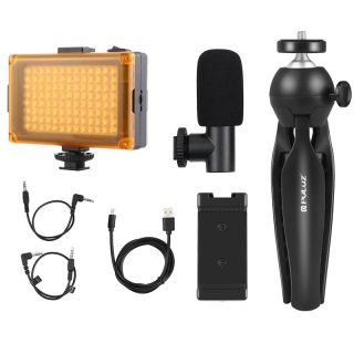 Vloging kit (statv + LED svetlo + mikrofn + driak na mobil)