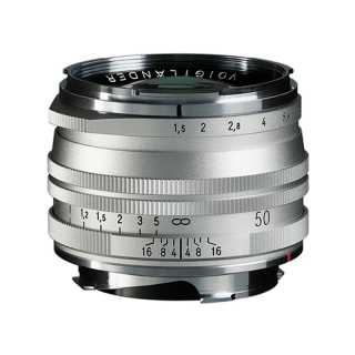 Voigtlander Nokton 50mm f/1.5 Aspherical Vintage Line VM II silver