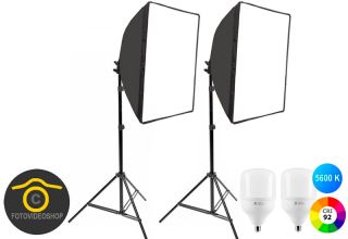 Daylight LED 400 + 400W Softbox 70 x 50cm