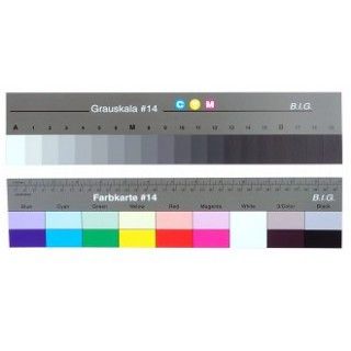 Farebná testovacia tabuľka / šedá stupnica (14 - 36cm)
