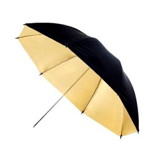Štúdiový dáždnik zlatá / čierna 102cm