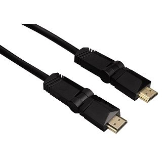 HDMI kábel vidlica - vidlica, otočné vidlice (2 osi), pozlátený, 3*, 1,5 m